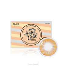 Load image into Gallery viewer, OLENS Hazel Gold 3CON Monthly (Prescription 0.00~-8.00, 1 Pair)