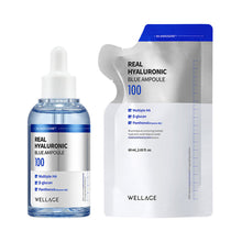 Load image into Gallery viewer, WELLAGE Real Hyaluronic Blue Ampoule 100 Refill set (60ml+60ml)

