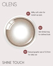 Load image into Gallery viewer, OLENS Shine Touch Milky Choco Daily (Prescription 0.00~-8.00, 10 lenses)
