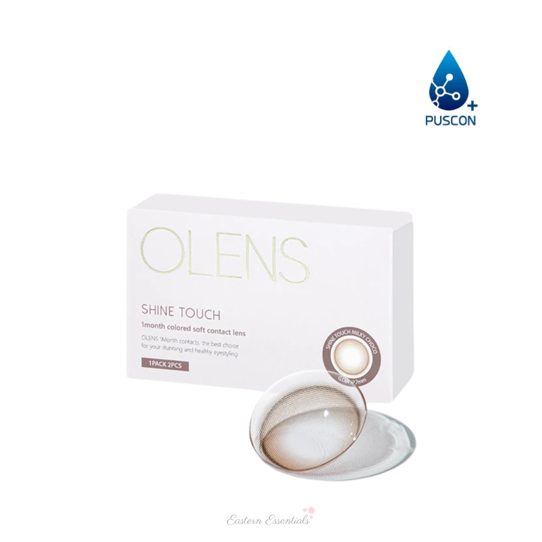 OLENS Shine Touch Milky Choco Monthly (Prescription 0.00~-8.00, 1 Pair)
