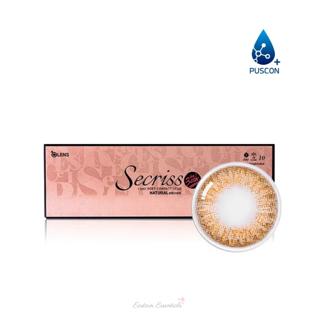 OLENS Secriss 3con Natural Brown (10 lenses/box, Plano, 1 Day)