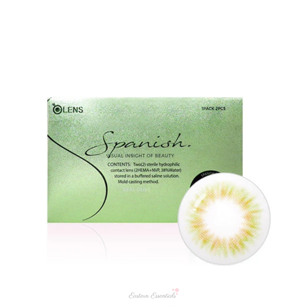 OLENS Spanish Real Olive Monthly (Prescription 0.00~-8.00, 1 Pair)