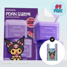 Load image into Gallery viewer, MEDIHEAL PDRN Pore Toner Lifting Pad Refill pack100+100 Sheets [Tanning Kuromi Limited Edition + Shopping Bag]
