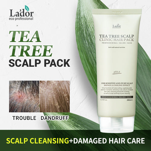 La'dor Tea Tree Scalp Clinic Hair Pack - Dandruff Treatment 200g